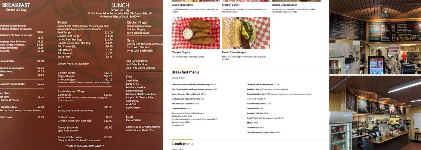 Belltower Cafe Menu