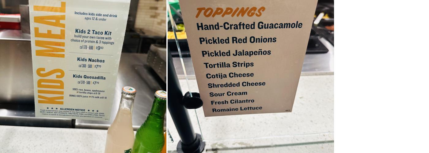 QDOBA Mexican Eats Menu