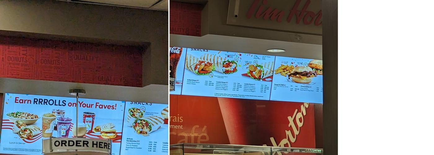 Tim Hortons Menu