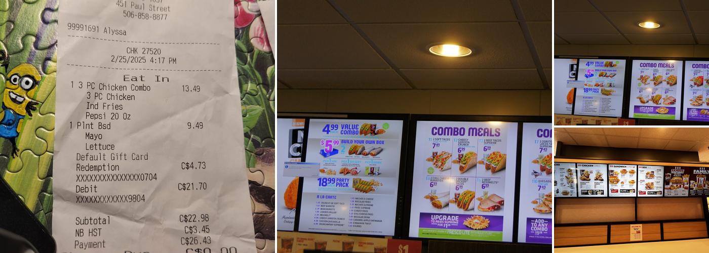 KFC Menu