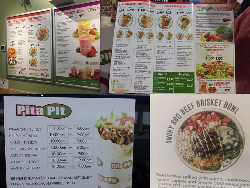 Pita Pit Menu