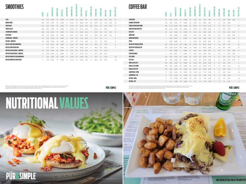 Pür & Simple Menu