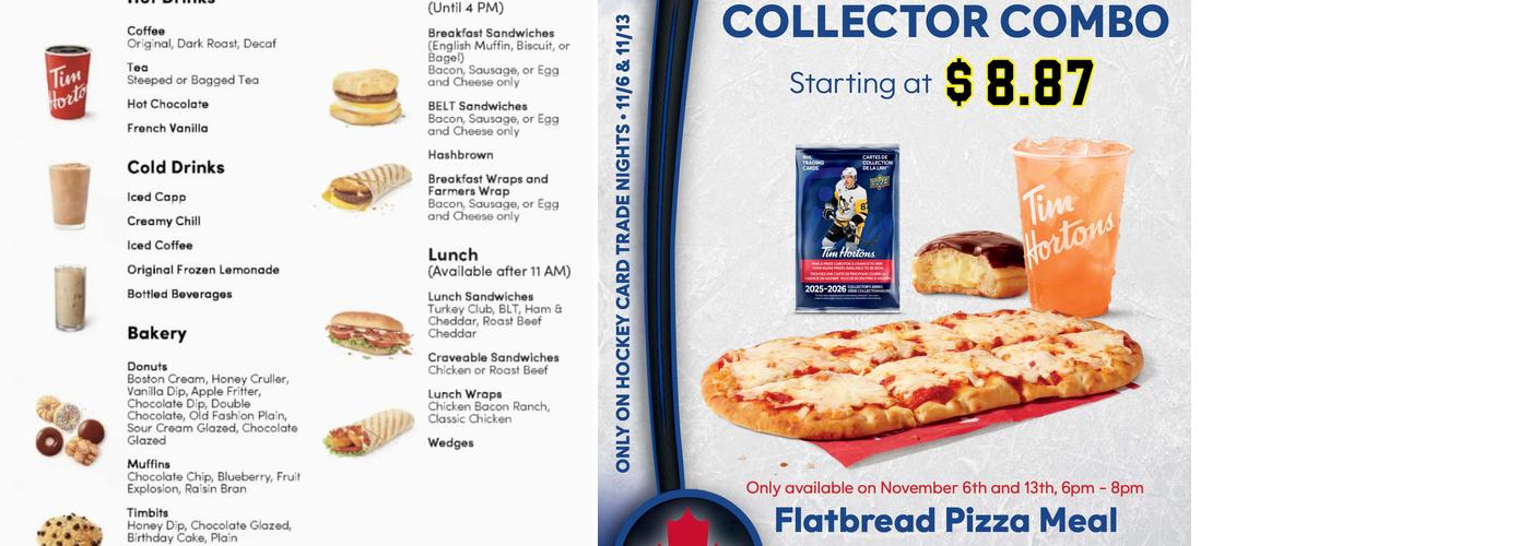 Tim Hortons Menu