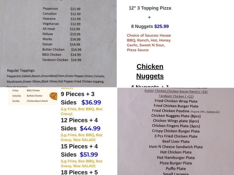 Pizza Boy Menu