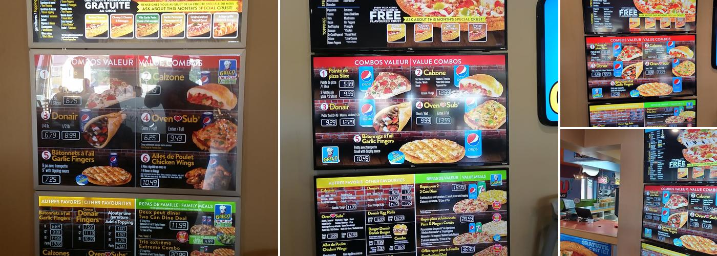 Greco Pizza Menu