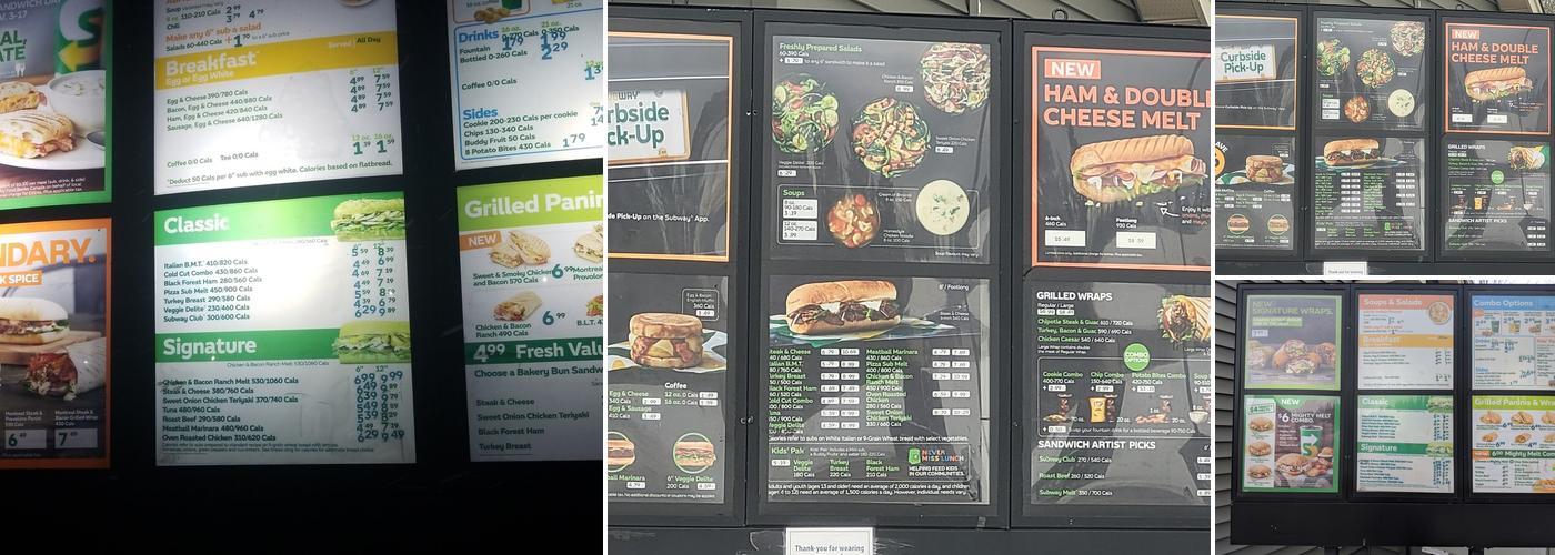 Subway Menu