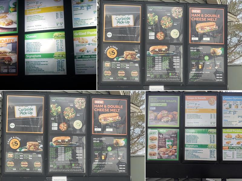Subway Menu