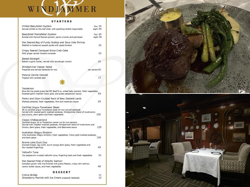 Windjammer Menu