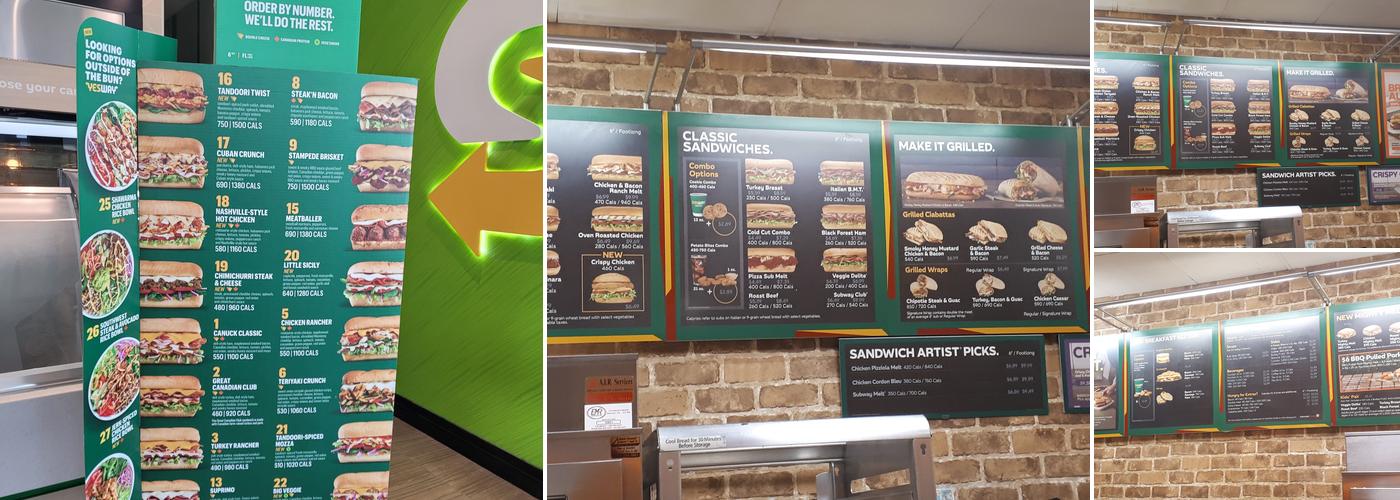 Subway Menu