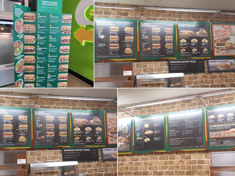Subway Menu