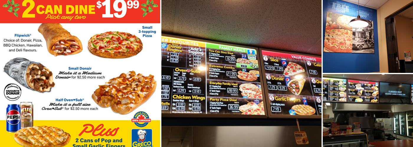 Greco Pizza Menu