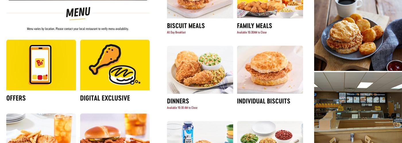 Bojangles Menu