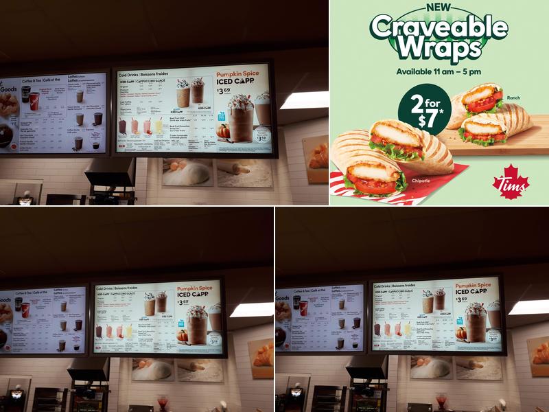 Tim Hortons Menu