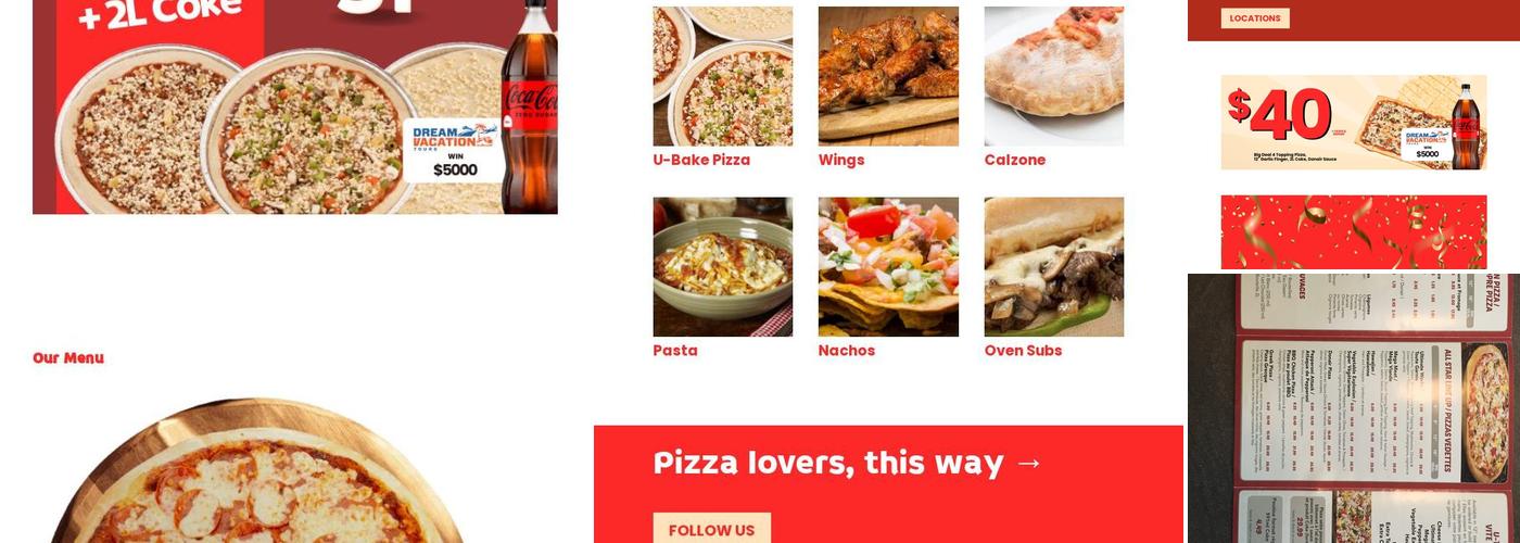 Pizza Shack Menu