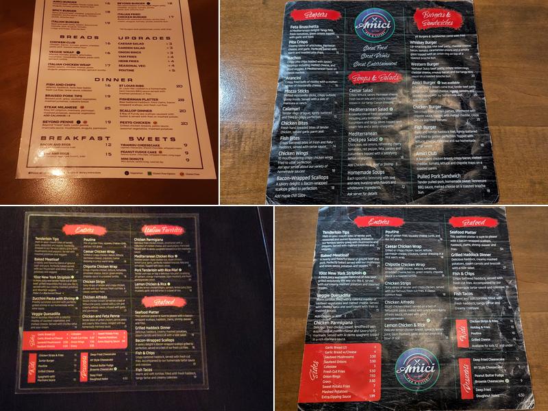 Amici Menu