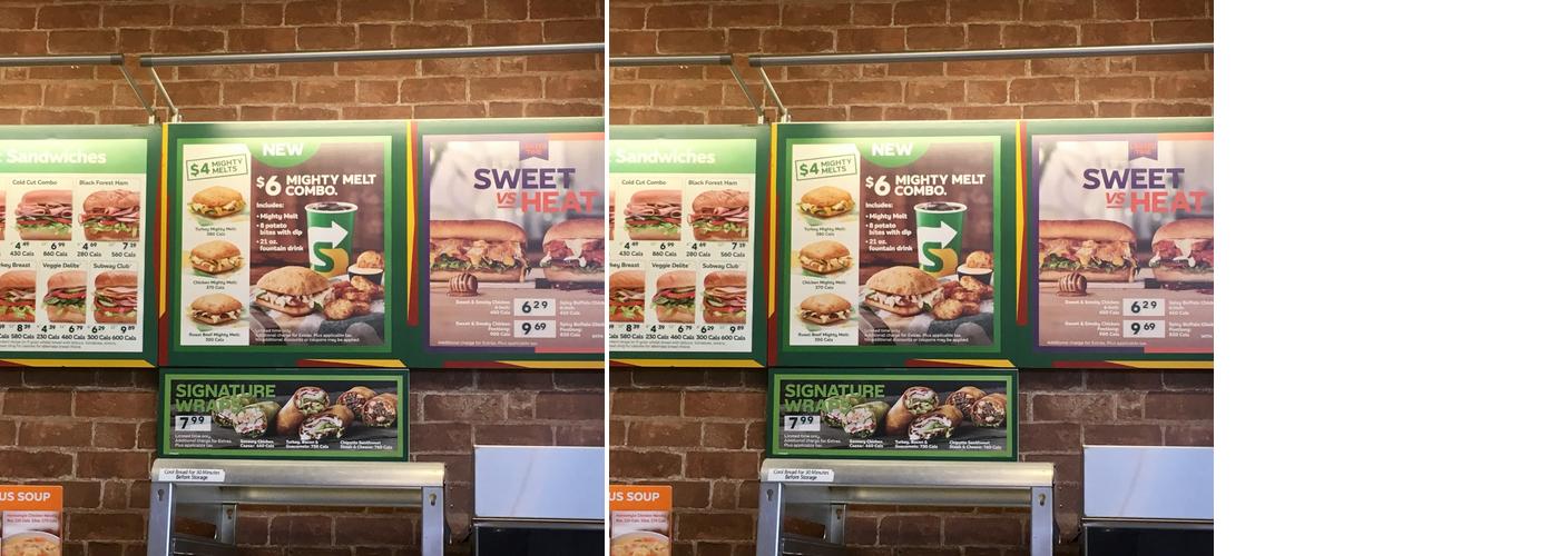 Subway Menu