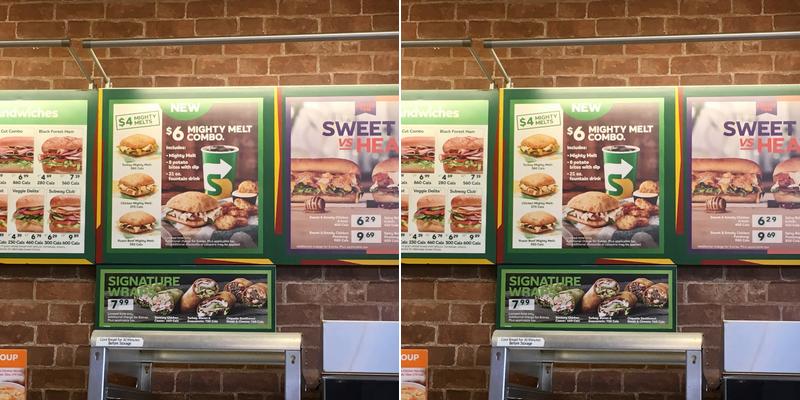 Subway Menu