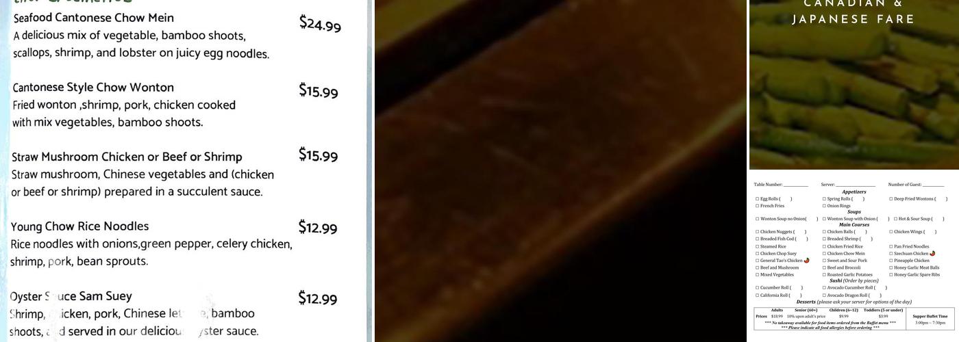 Maple Leaf Queen's Buffet Menu