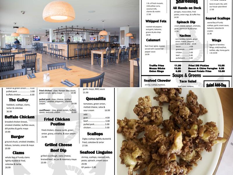 Saint John Marina Menu