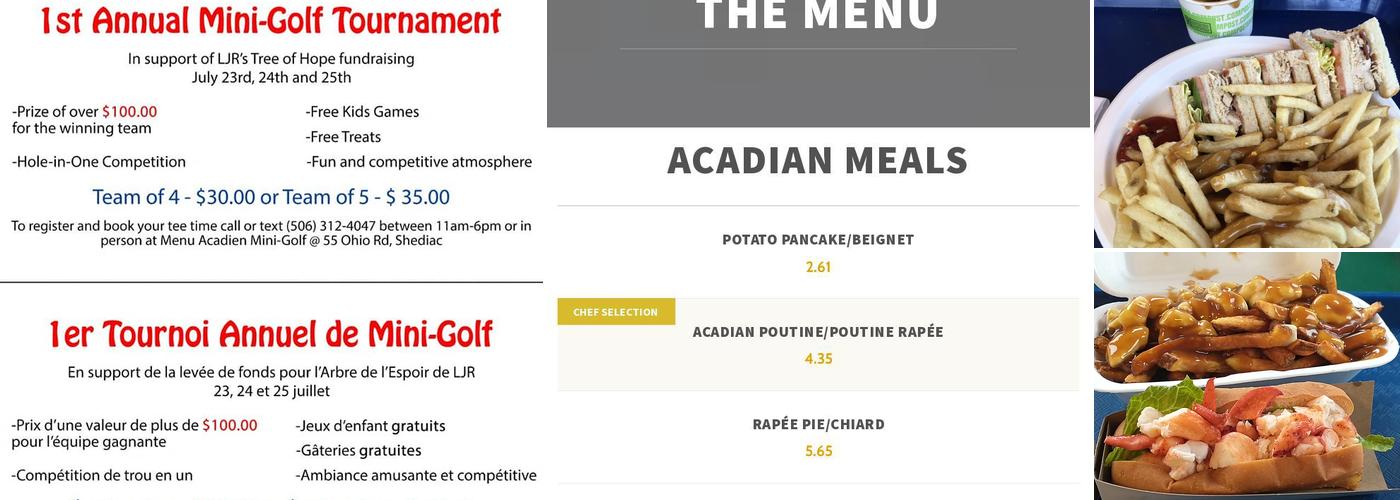 Menu Acadien Menu