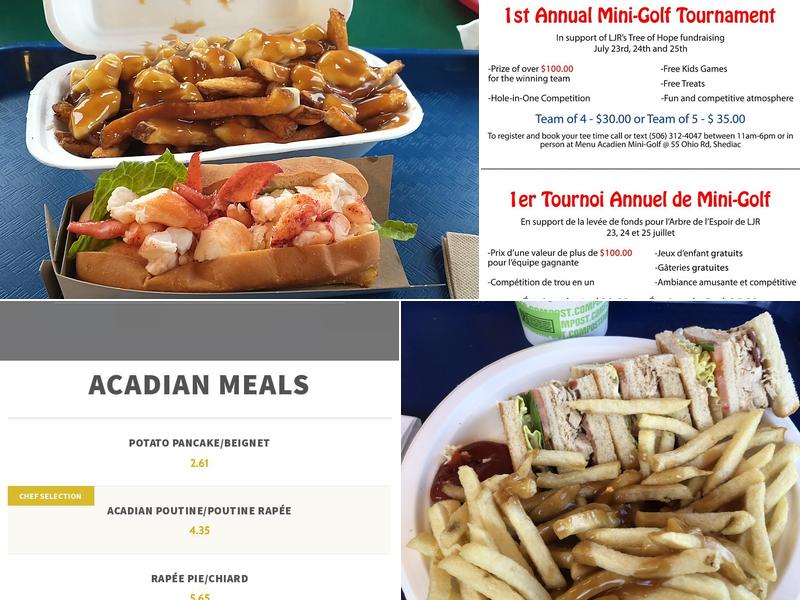 Menu Acadien Menu