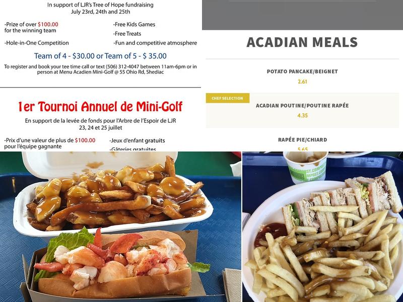Menu Acadien Menu