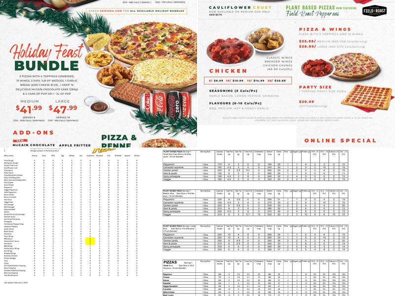 241 Pizza Menu