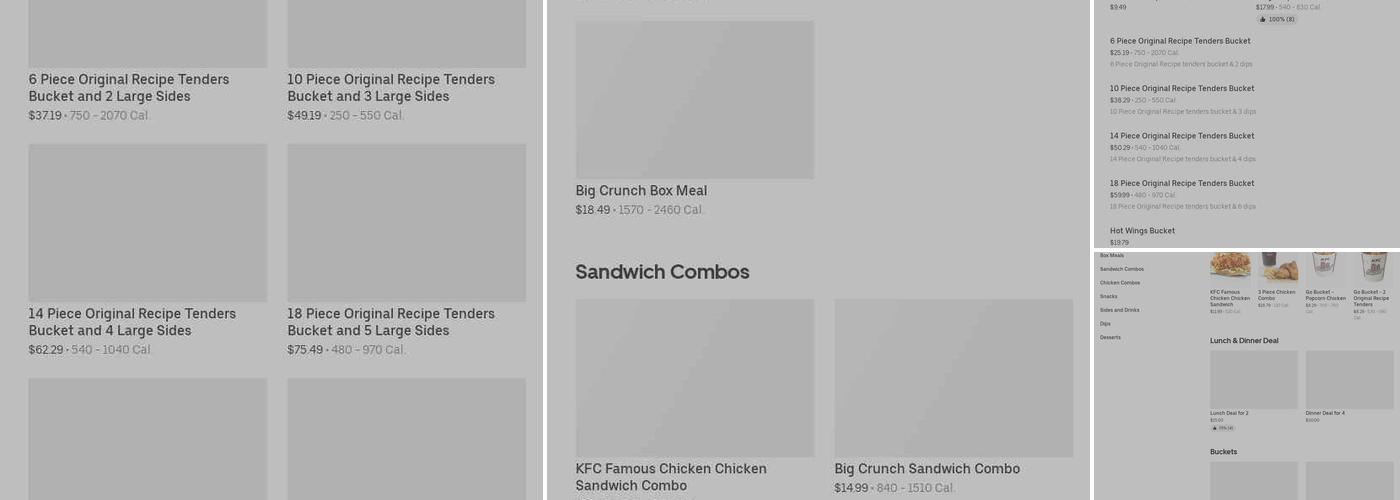 KFC Menu