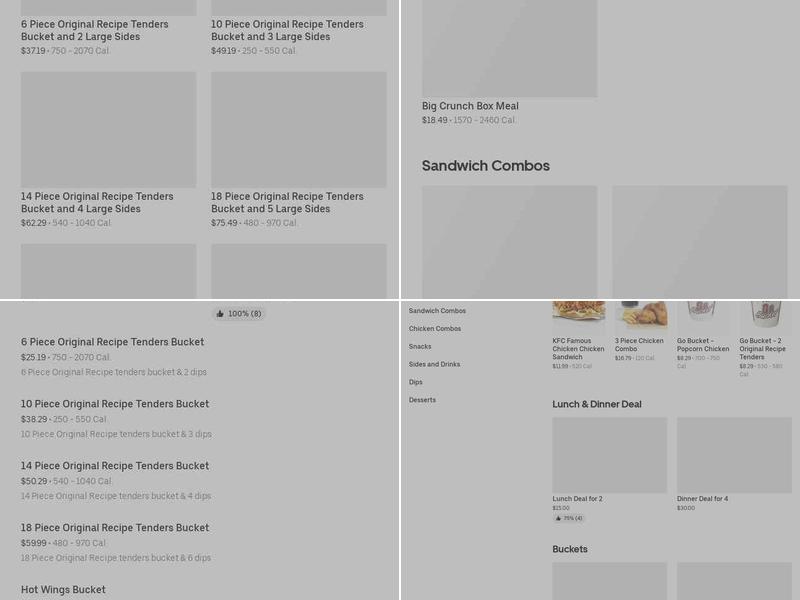 KFC Menu