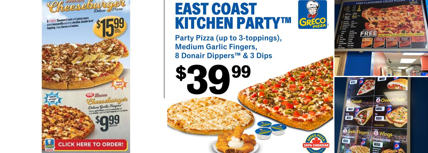Greco Pizza Menu