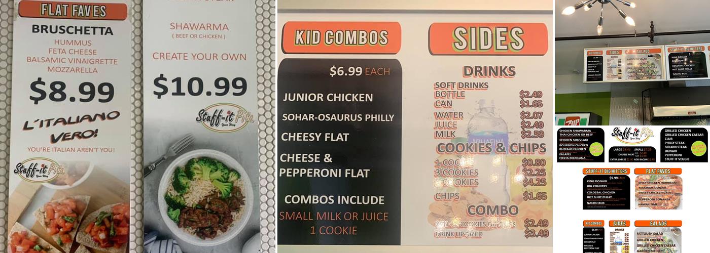 Stuff It Pita Menu