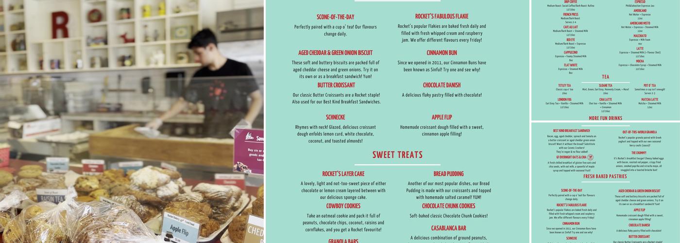 Rocket Bakery Menu