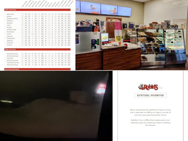 Robin's Donuts Menu