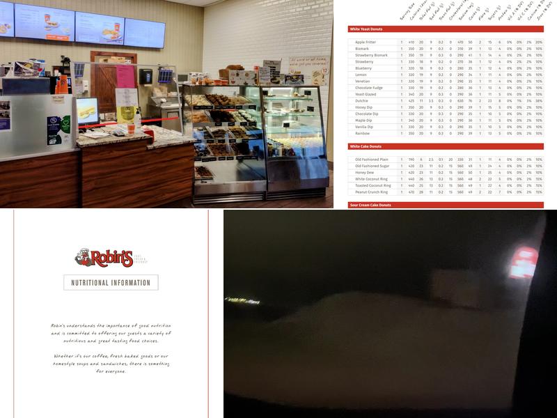 Robin's Donuts Menu