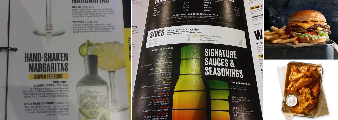 Buffalo Wild Wings Menu