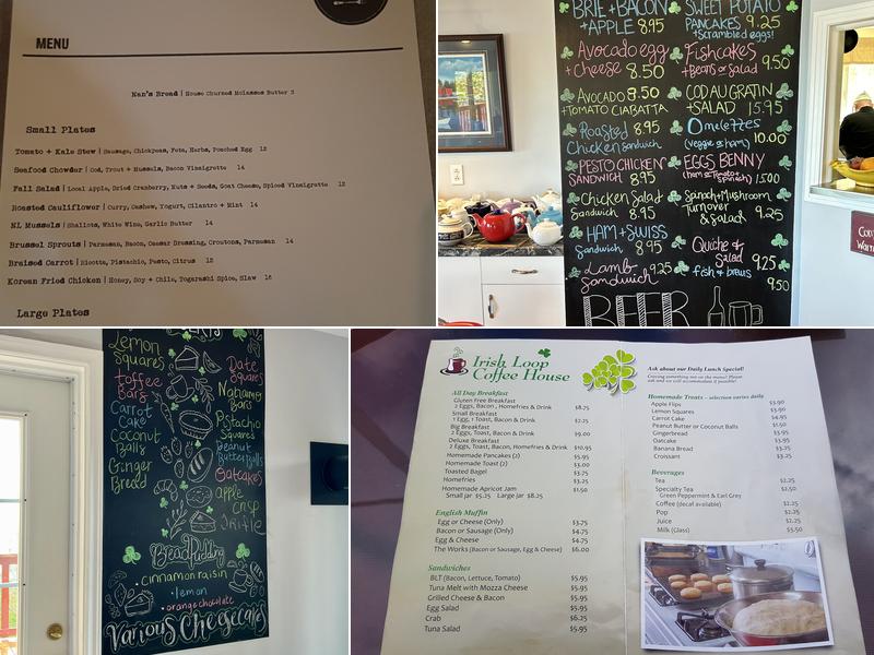 Irish Loop Coffee House Menu