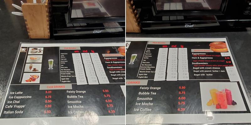 Javaroma Gourmet Coffee & Tea Menu