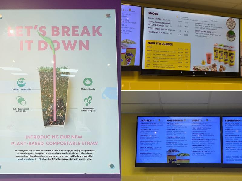 Booster Juice Menu