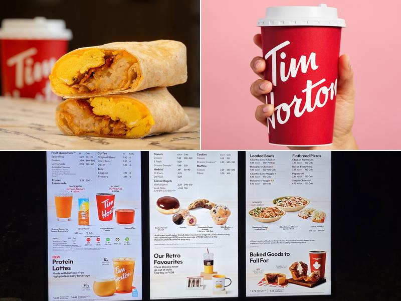 Tim Hortons Menu