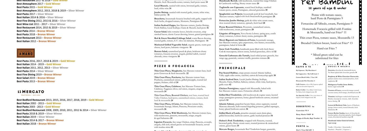 Il Mercato Menu