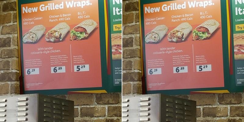 Subway Menu