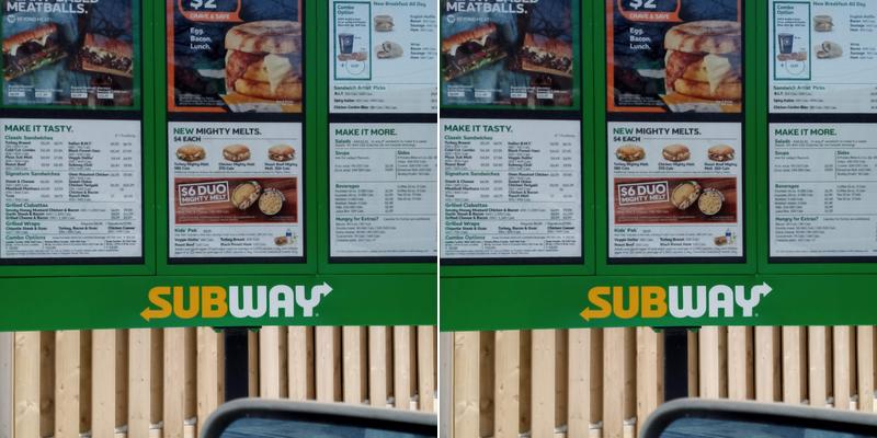 Subway Menu