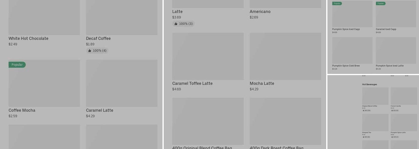 Tim Hortons Menu