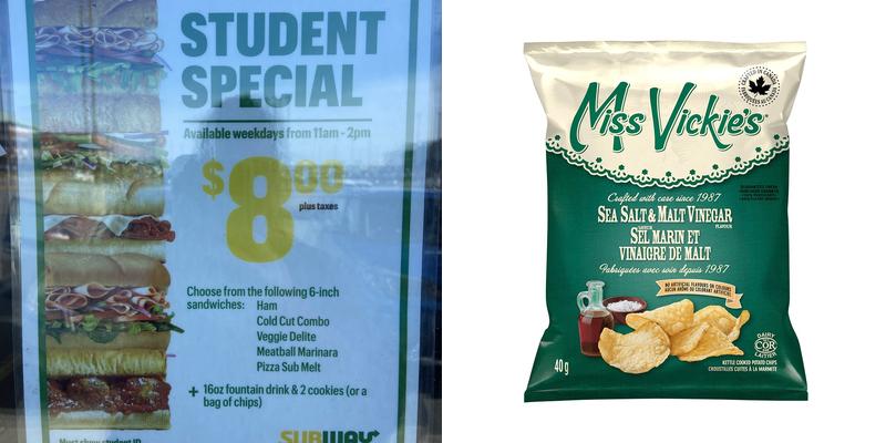 Subway Menu