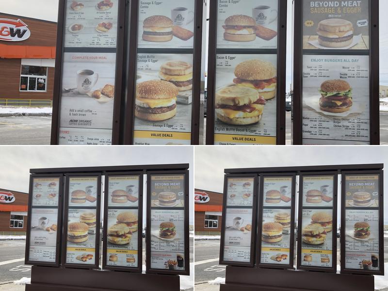 A&W Canada Menu