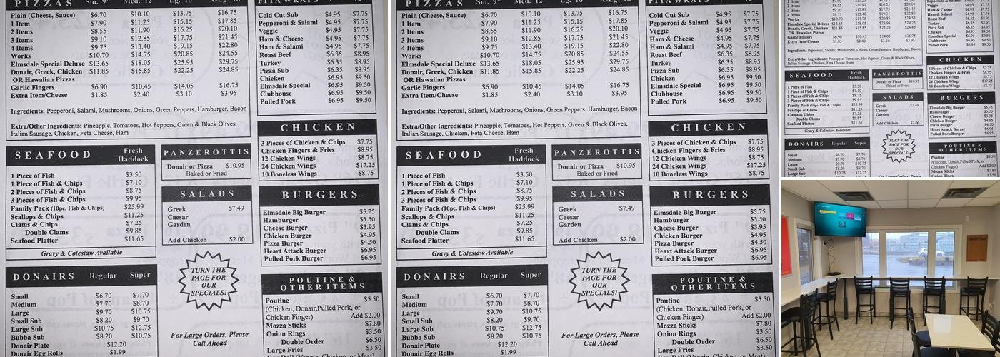 Jessy's Pizza Elmsdale Menu