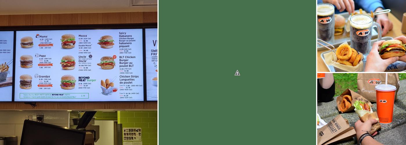 A&W Canada Menu