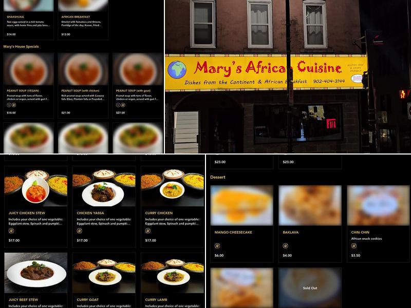 Mary's African Cuisine (Maroon Bastion Location) Menu