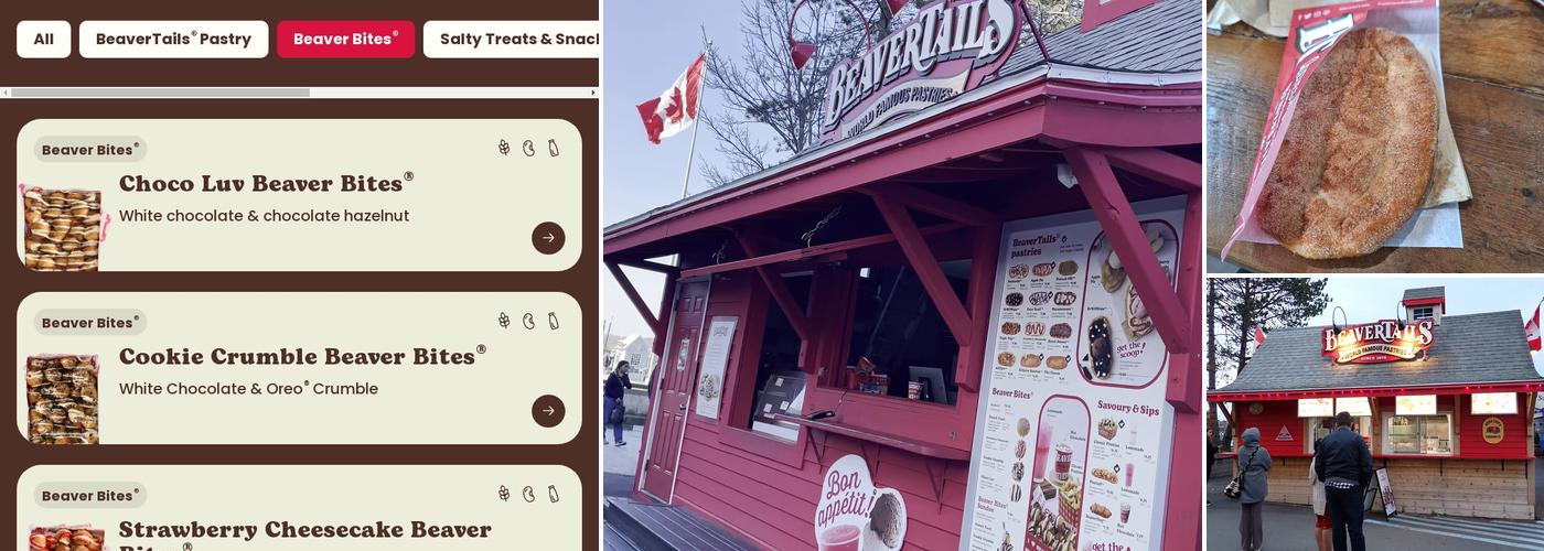 BeaverTails- Queues de Castor (Halifax Waterfront) Menu