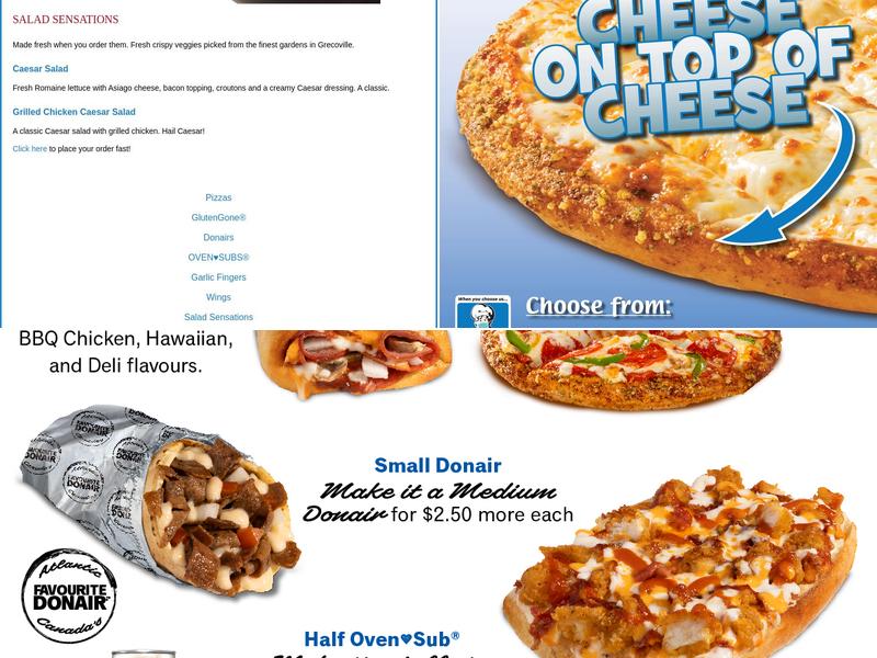 Greco Pizza Menu